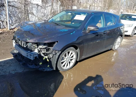 2012 Lexus Ct 200H Premium z USA, uszkodzony, nr VIN JTHKD5BH2C2069342